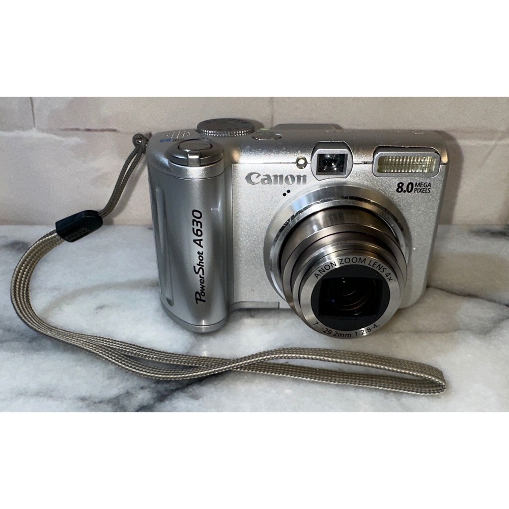 Canon PowerShot A630 8.0MP Digital Camera Silver 4x Optical Zoom Retro Digicam